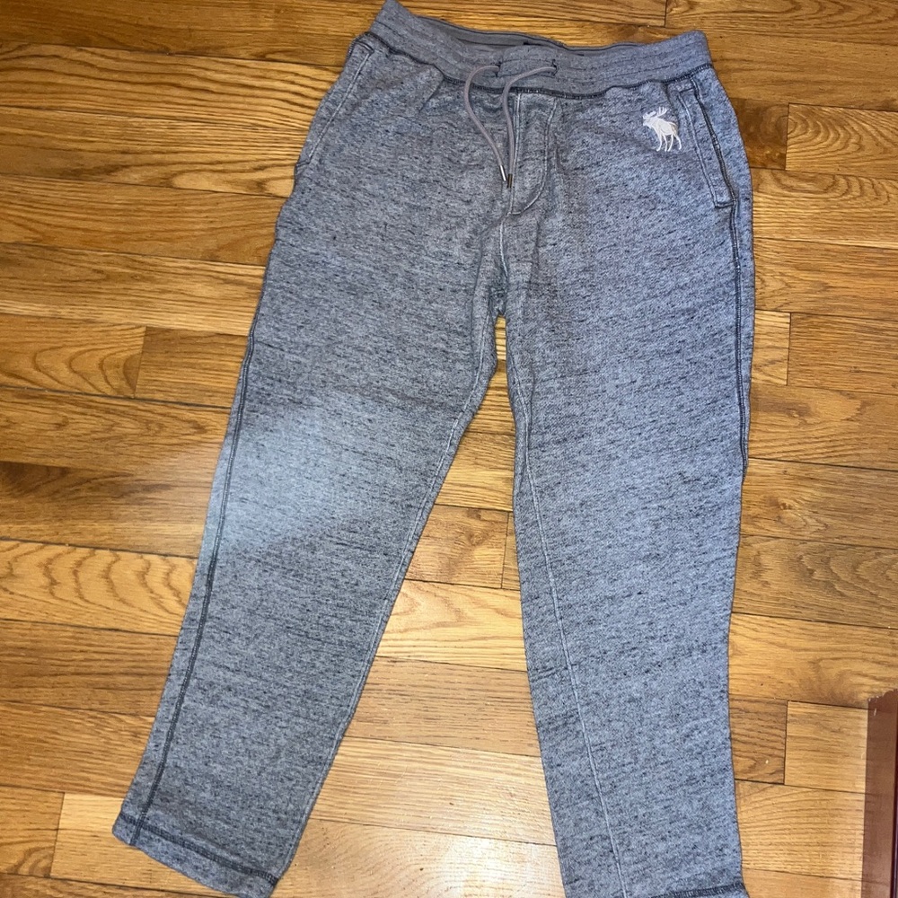 Abercrombie & Fitch Marled Heather Gray Men’s Jogger Sweatpants